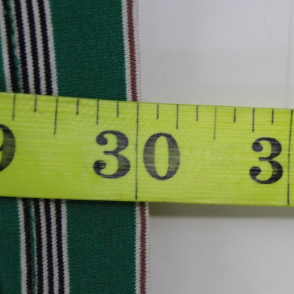 Fairway Greene Large Men's Golf Polo Stripe Shirt Green White Short Sleeve Large - Picture 8 of 8